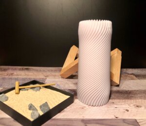 Tenga 3D Zen model with a miniature zen garden
