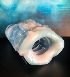 Dagon stroker posed where you can see the ribbed entrance