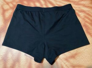 Back of the black SnugHer boxer harness from Crassie